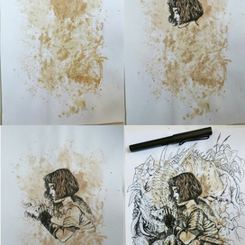 Этапы рис из пятна...