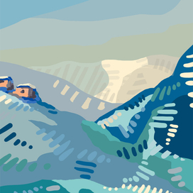 утро в горах