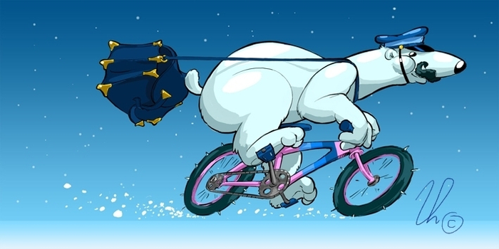 Папа почтальон. персонаж для учебника анг.языка