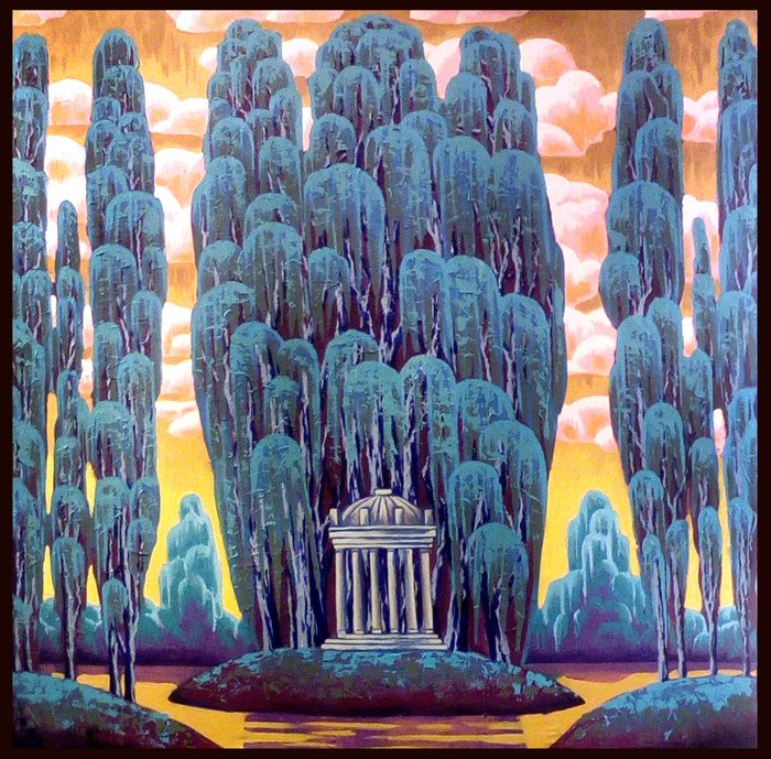 "Остров". холст, акрил. 100х100 см. 2016 г.