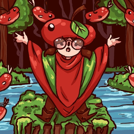  Автопортрет в виде жреца рыблок из Shovel Knight