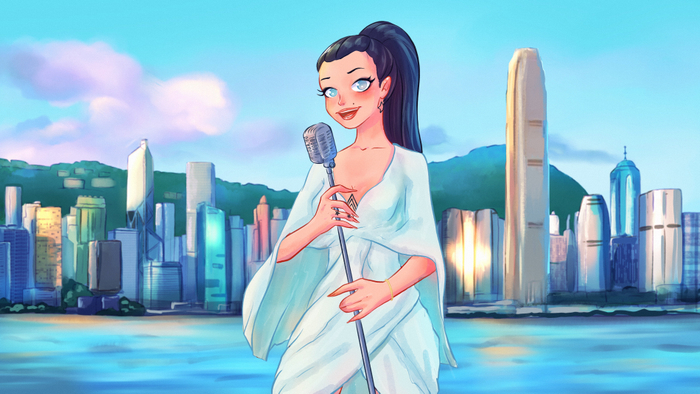 Иллюстрация для певицы Elle Blink