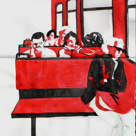 в электричке