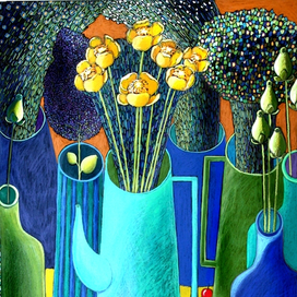 Натюр с дынями.