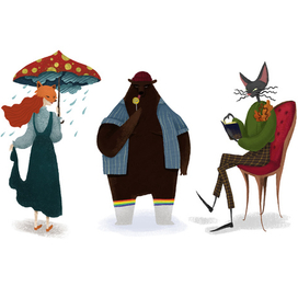 Кот, лиса и мишка