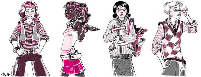 персонажи в две краски