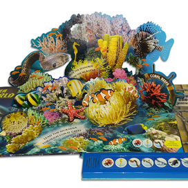 Разворот pop-up книги "В подводном царстве"