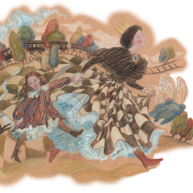 Иллюстрация к лит.сказке Л.Кэрролла "Алиса в Зазеркалье"