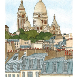 Вид на Сакре Кёр, Париж