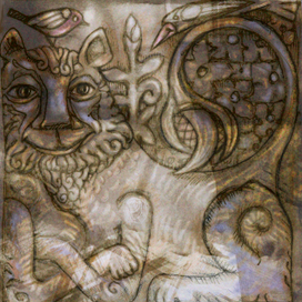 Лев и птички