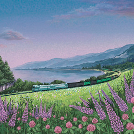 По полям, по полям.