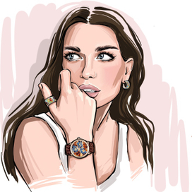 Fashion иллюстрация, для бренда украшений
