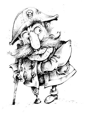 "Пират" , иллюстрация в детский журнал