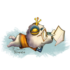 Мишка-Би читает