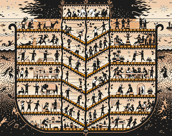 Форзац книги "Вавилонская башня"