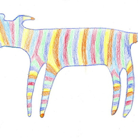 Просто весёлая полосатая псина