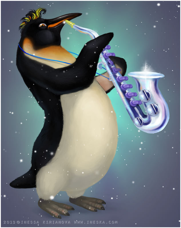 Пингвин саксофонист