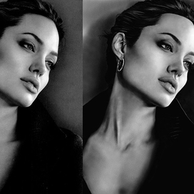 Слева фото, справа рисунок