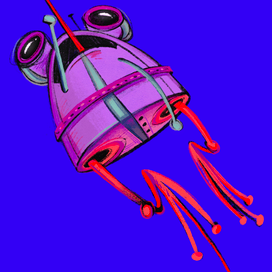 Лягушка кибер панк