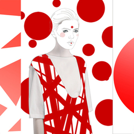 Иллюстрация для коллекции одежды дизайнера Анастасии Шпагиной