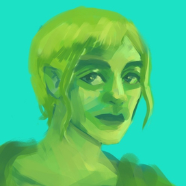 Зелёный портрет
