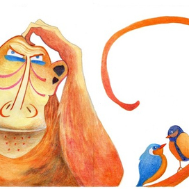 Иллюстрация к детской авторской книжке "Жил-был крокодил"