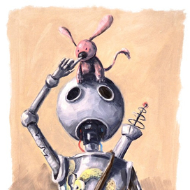 Этюд маслом "Встреча"