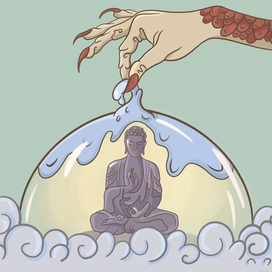 Иллюстрация с Буддой 