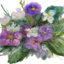 Букет фиалок