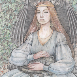 Дама с кошкой