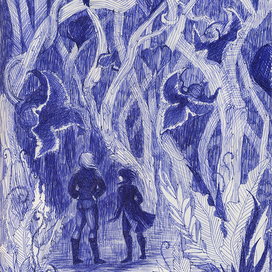 Пейзаж с плотоядным физалисом