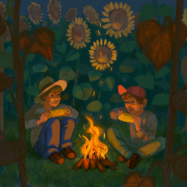 жареная кукуруза 