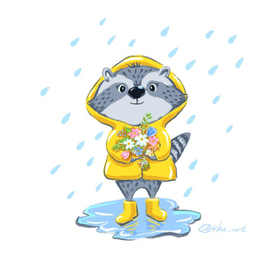 Поздравительный енотик