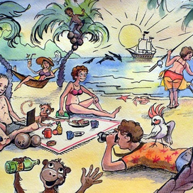 завтрак под пальмами