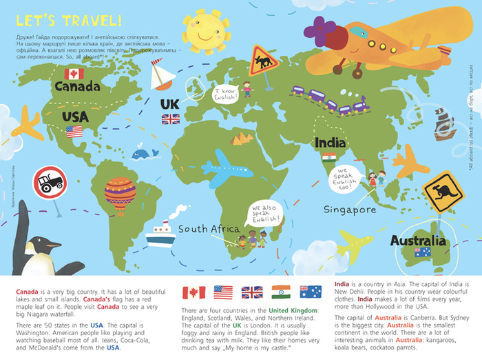 Карта мира с английским уклоном