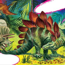 Обложка к раскраске" динозавры"