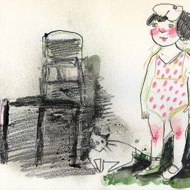 Портрет с кошкой