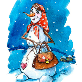 Снеговичок в платочке