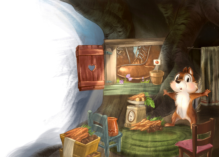 Иллюстрация к книге Анны Илюшиной "Бурундучья поэма"