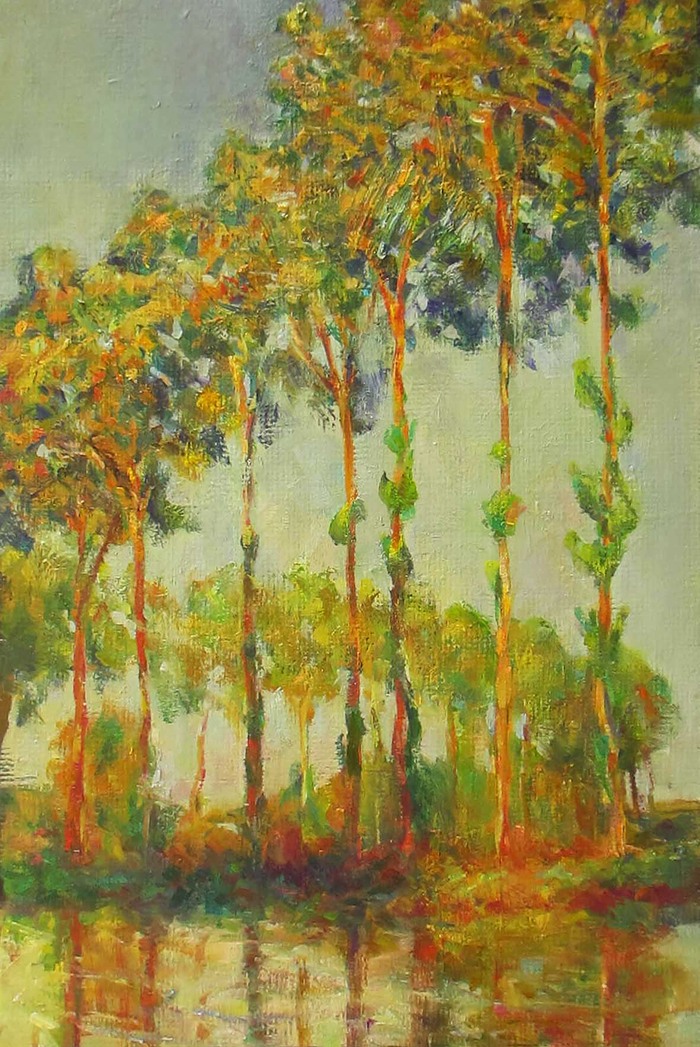 Клод Моне. Тополя на солнце ( копия)