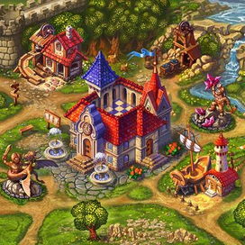 Мультяшная серия - городок.