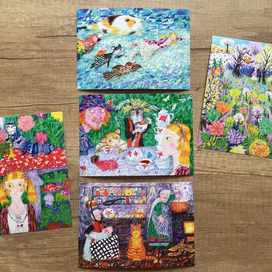 Авторские открытки художников Оболенских