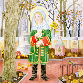 Иллюстрация к книге о Св.бл. Ксении Петербургской