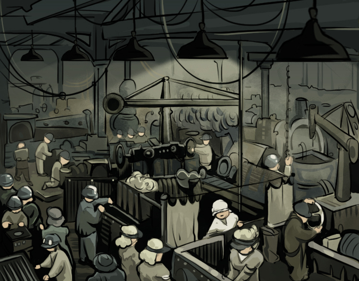 Затеряться в цехах