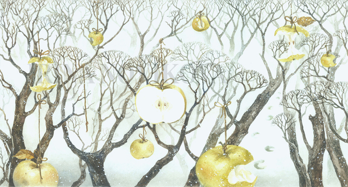 Форзац к рассказу Ю.Коваля "Сиротская зима"