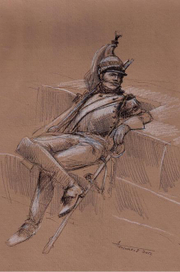 Эскиз.Кирасиры в Вене