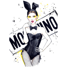 Фешн иллюстрация.Moschino