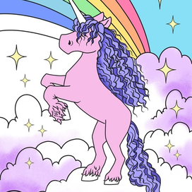 Раскраска с елинорогом