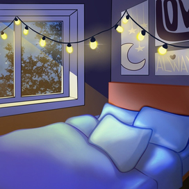 Ночь. Улица. Фонарь.