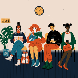 Люди перед экзаменом